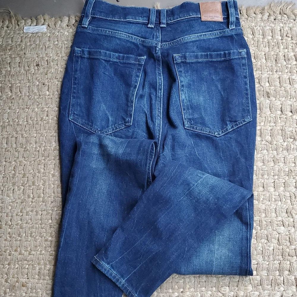 🆕️ We the Free People Ultra High Rise hi waisted Skinny jeans dark Button fly